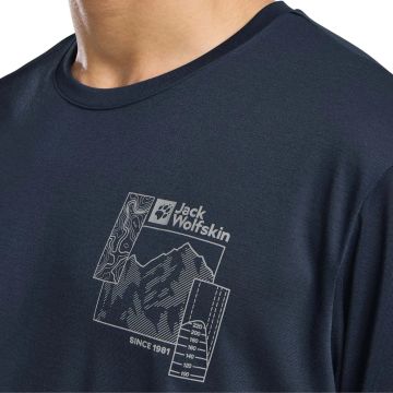 Jack Wolfskin Vonnan Graphic Tişört Antrasit