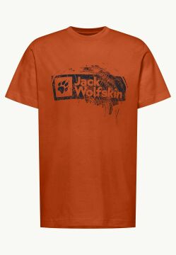 Jack Wolfskin Brand Erkek Tişört Yanık Turuncu