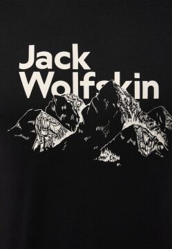 Jack Wolfskin Bergblick T M T-Shirt Siyah