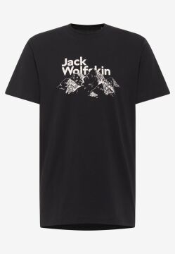 Jack Wolfskin Bergblick T M T-Shirt Siyah