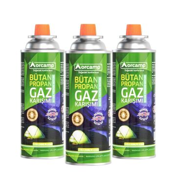 Orcamp 3lüi 227 Gram Valfli Gaz Ocak Kartuşu