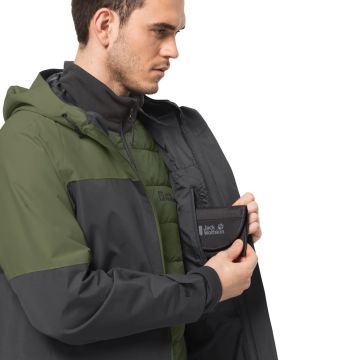 Jack Wolfskin Glaabach 3IN1 Mont - Yeşil