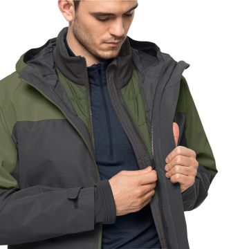 Jack Wolfskin Glaabach 3IN1 Mont - Yeşil