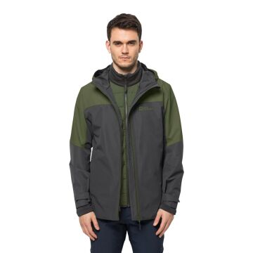 Jack Wolfskin Glaabach 3IN1 Mont - Yeşil