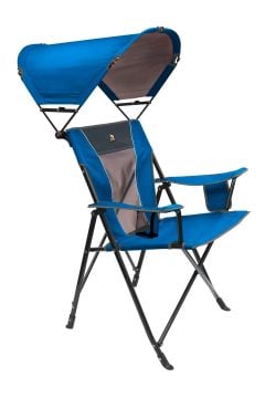Gci Outdoor SunShade Comfort Pro Chair Güneşlikli Katlanır Plaj Sandalyesi-Mavi