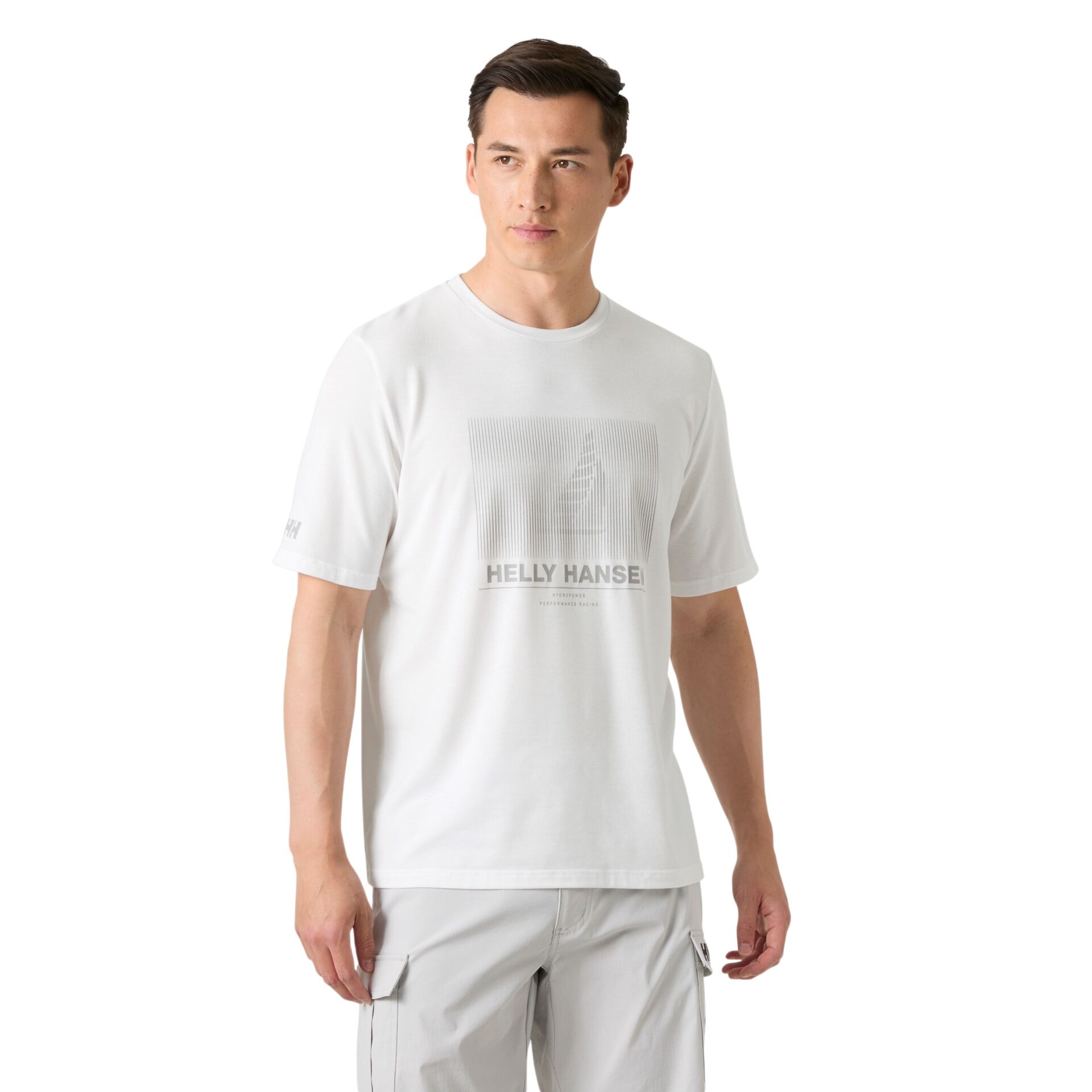 Helly Hansen HP Race Graphic Erkek T-Shirt Beyaz