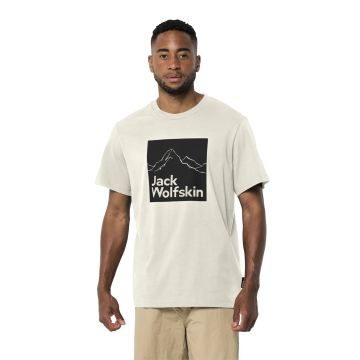 Jack Wolfskin Brand Erkek Outdoor Tişört - Egret