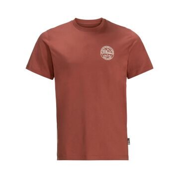 Jack Wolfskin Campfire Erkek Outdoor T-Shirt - Kırmızı