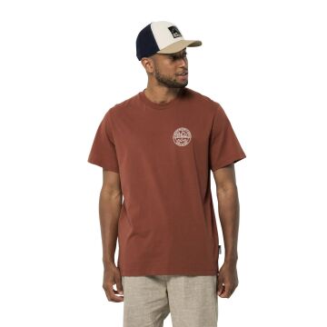 Jack Wolfskin Campfire Erkek Outdoor T-Shirt - Kırmızı
