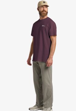 Jack Wolfskin Essential Erkek T-Shirt Amaranth Mor