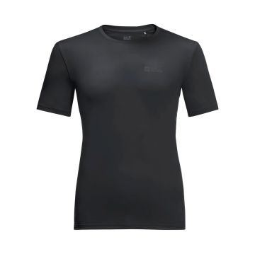 Jack Wolfskin Tech Erkek Tişört - Siyah