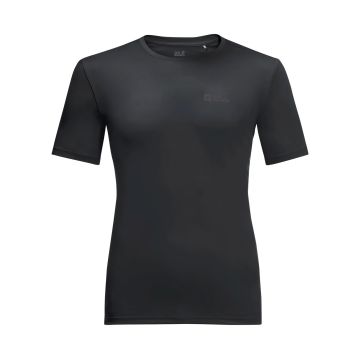 Jack Wolfskin Tech Erkek Tişört - Siyah