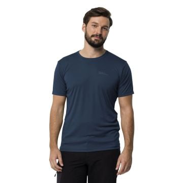 Jack Wolfskin Tech Erkek Tişört - Dark Sea