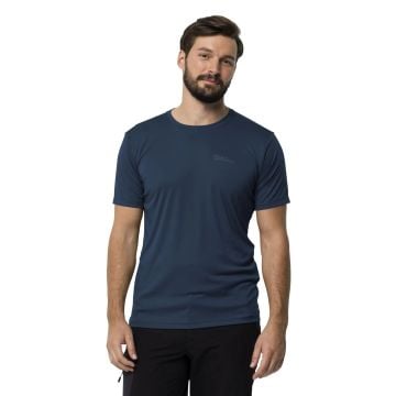 Jack Wolfskin Tech Erkek Tişört - Dark Sea