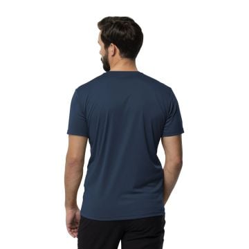Jack Wolfskin Tech Erkek Tişört - Dark Sea