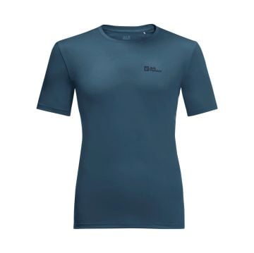 Jack Wolfskin Tech Erkek Tişört - Dark Sea
