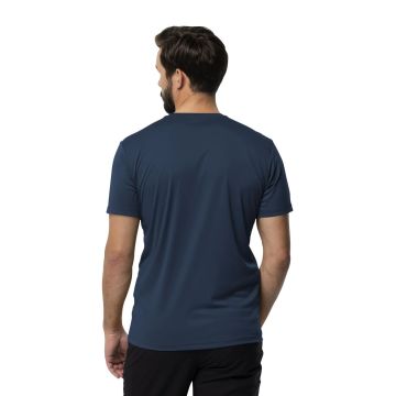 Jack Wolfskin Tech Erkek Tişört - Dark Sea