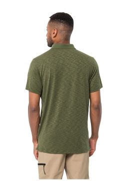 Jack Wolfskin Travel Polo Erkek Outdoor Tişört - Haki