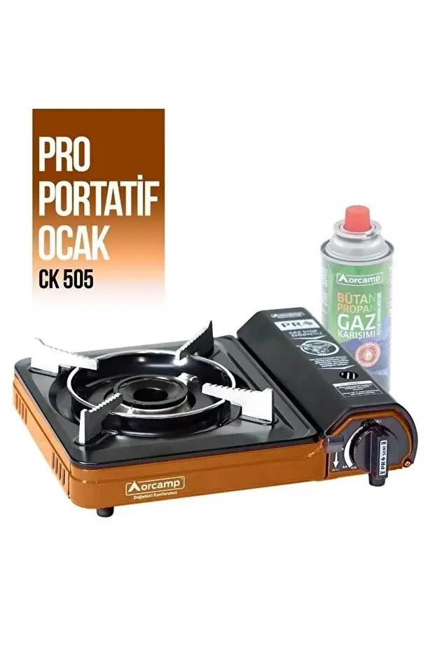 Orcamp CK-505 Tekli Portatif Kamp Ocağı Gaz Stop Emniyetli