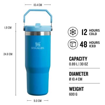 Stanley The IceFlow Flip Straw Pipetli Termos Mavi