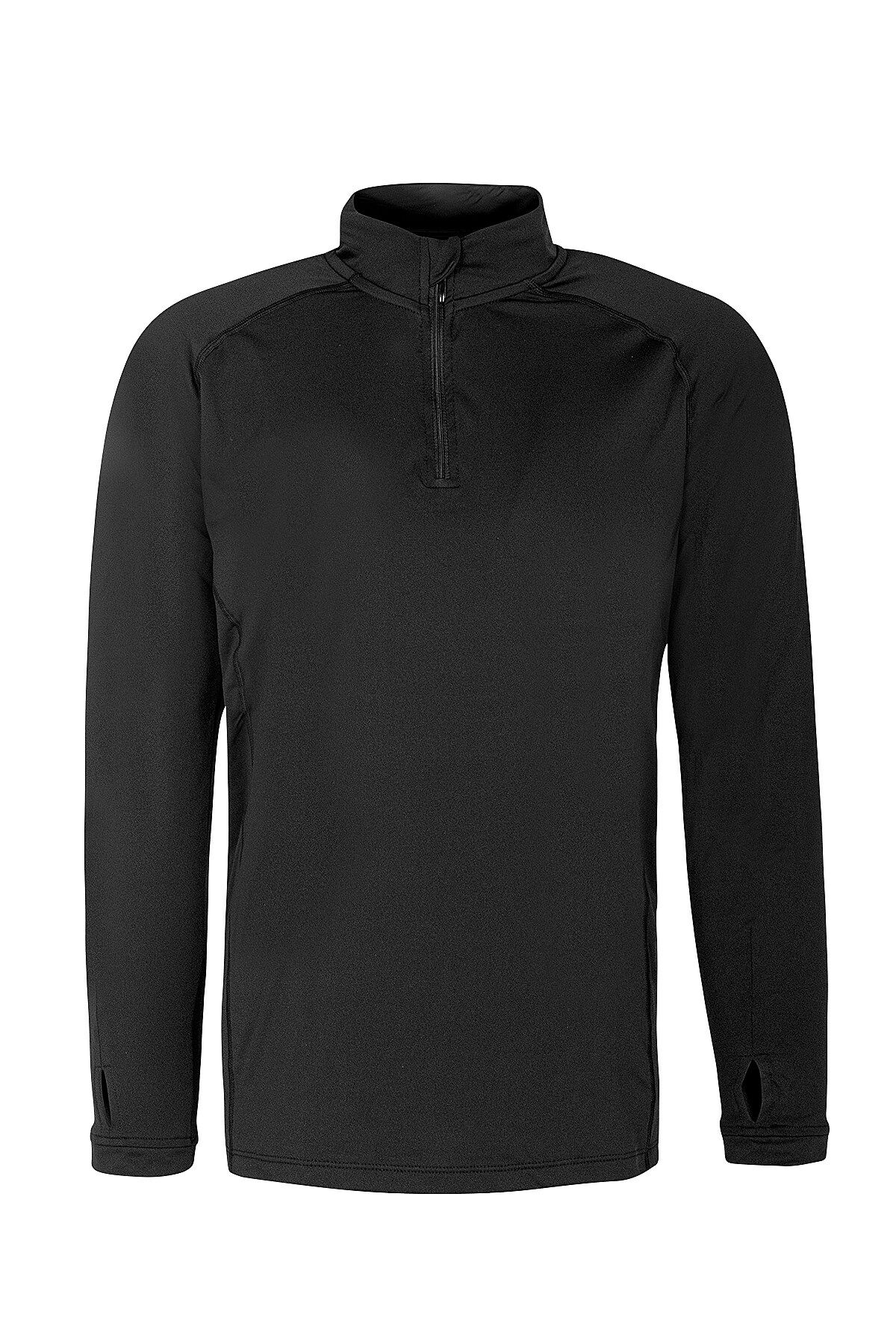 Thermoform Pro Yarım Fermuar Sweatshirt Heat SİYAH