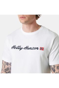 Helly Hansen Core Graphic T-Shirt 2.0 Erkek Beyaz