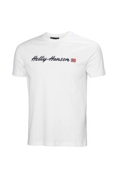 Helly Hansen Core Graphic T-Shirt 2.0 Erkek Beyaz