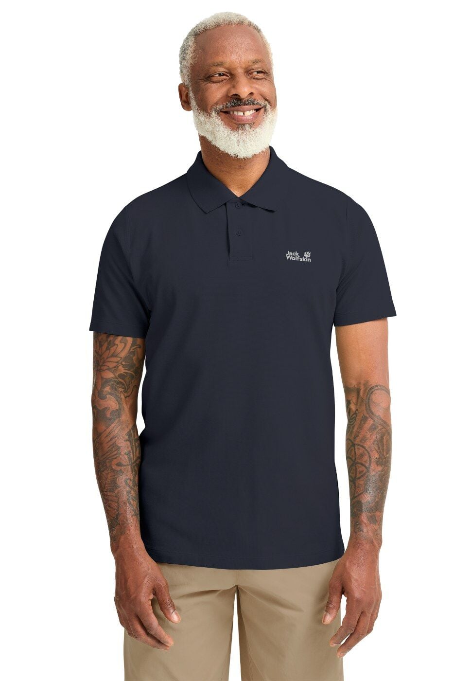 Jack Wolfskin Essential Polo Erkek Tişört Lacivert