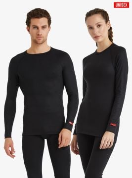 Blackspade Unisex Termal Tişört Siyah