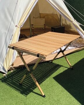 Nurgaz Campout Katlanır Ahşap Masa