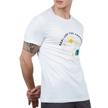 Alpinist Vide Erkek T-Shirt Beyaz
