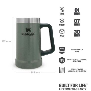 Stanley Adventure Vakumlu Termos Bardak 0.70 Lt - Yeşil