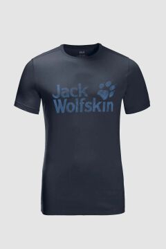 Jack Wolfskin Wolf Logo Erkek T-Shirt Lacivert