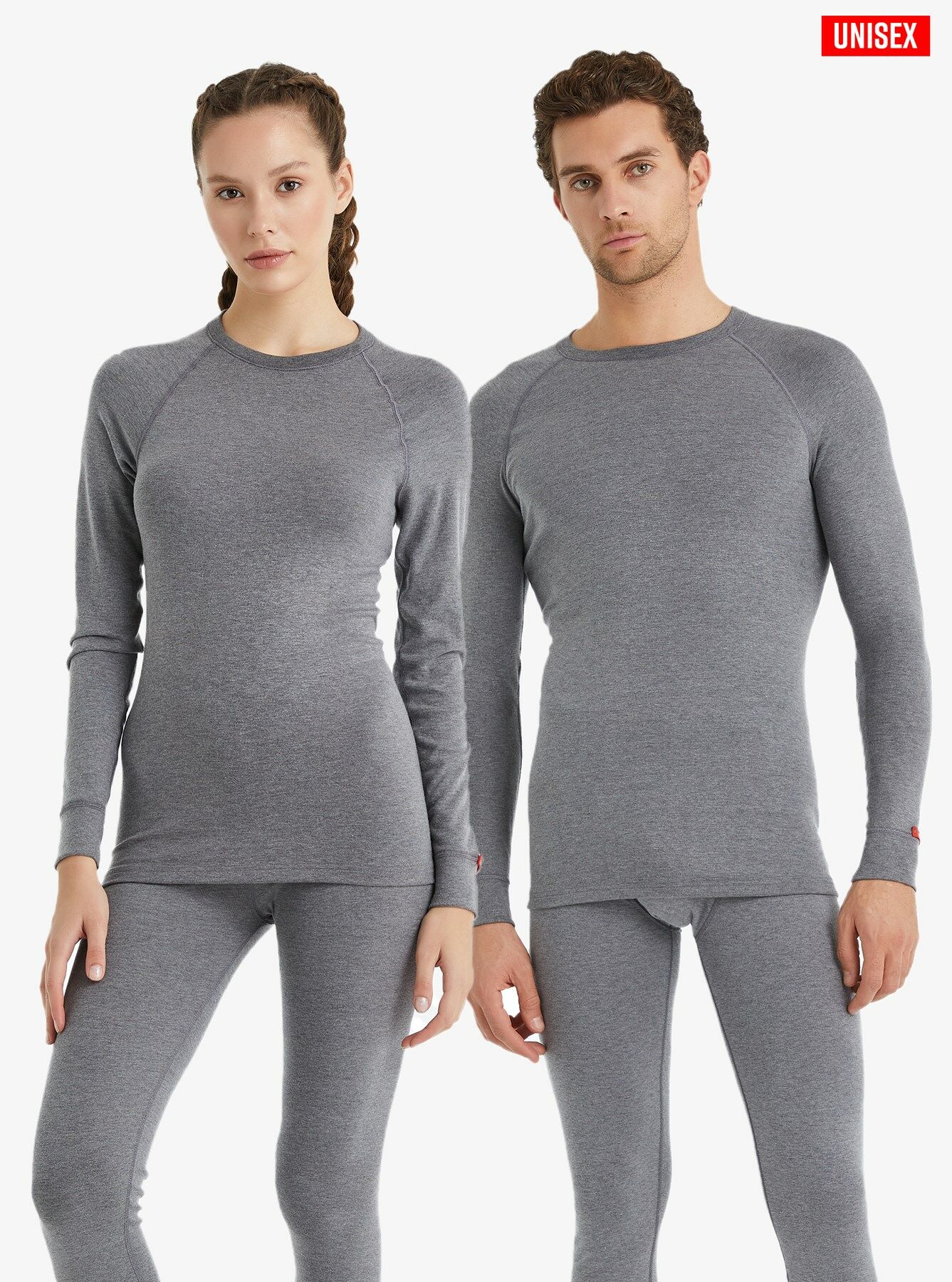 Blackspade Unisex Termal Tişört Gri M