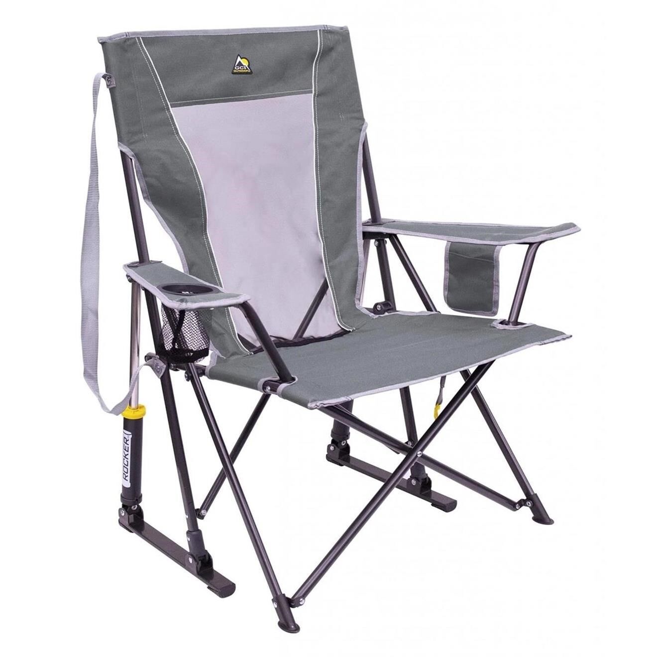 Gci Outdoor Comfort Pro Rocker Amortisörlü Katlanır Kamp Sandalyesi - Gri