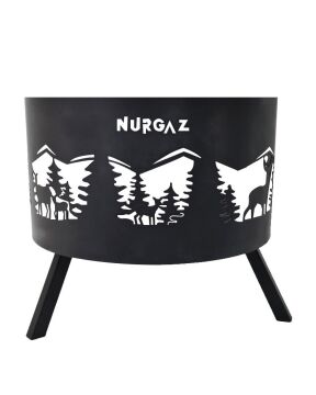 NURGAZ Orman Şöminesi Geyik Desen