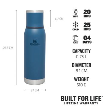 Stanley Adventure To-Go Vakumlu Çelik Termos 750Ml Mavi