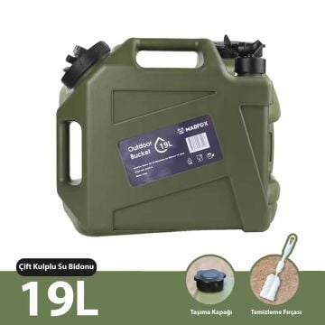 Madfox Galon Air PE Musluklu Su Bidonu 19  Litre