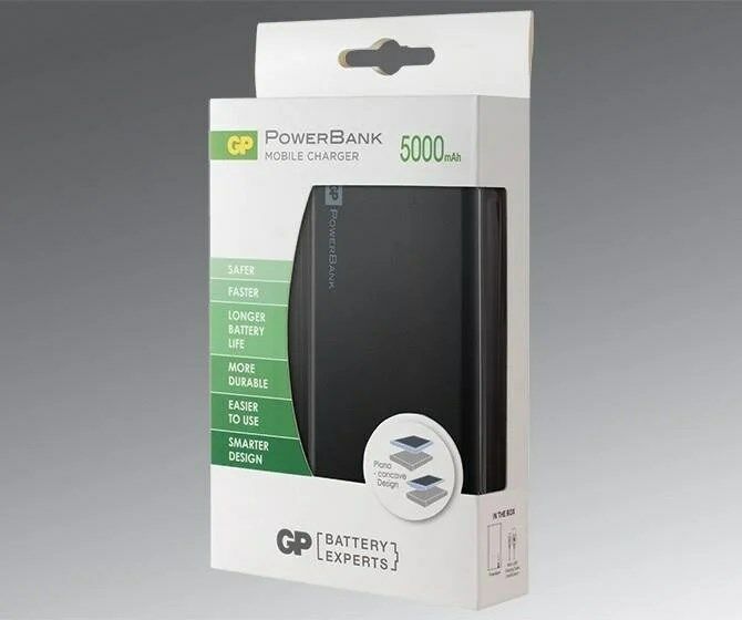 GP Taşınabilir PowerBank 5000mAh FP05M - Siyah