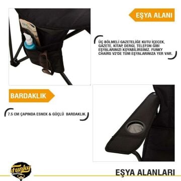 Funky Chairs V2 Fıstık Yeşili Lüks Kamp Sandalyesi