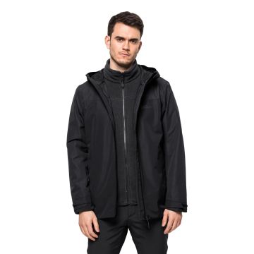Jack Wolfskin Taubenberg 3IN1 Jacket Mont Siyah