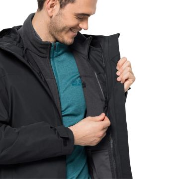 Jack Wolfskin Taubenberg 3IN1 Jacket Mont Siyah
