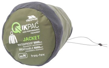 Trespass Qikpack Unisex Outdoor Yağmurluk Yeşil