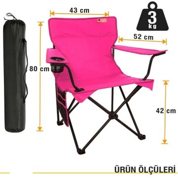 Funky Chairs V2 Pembe Lüks Kamp Sandalyesi