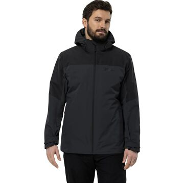 Jack Wolfskin Glaabach 3IN1  Outdoor Erkek Mont - Siyah