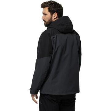 Jack Wolfskin Glaabach 3IN1  Outdoor Erkek Mont - Siyah