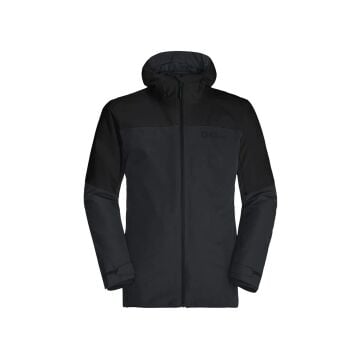 Jack Wolfskin Glaabach 3IN1  Outdoor Erkek Mont - Siyah