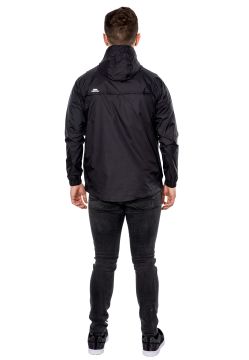 Trespass Qikpack Unisex Outdoor Yağmurluk Siyah Kırmızı