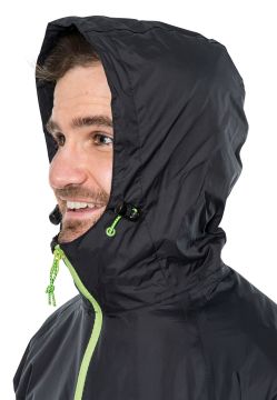 Trespass Qikpack Unisex Outdoor Yağmurluk Siyah Kırmızı