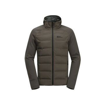 Jack Wolfskin Tasman Down Hybrid Erkek Mont Kahverengi